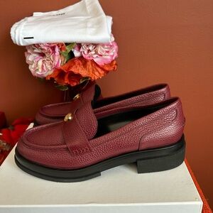 Elegant Burgundy Loafers size 40
